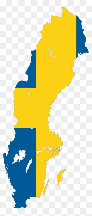 Clip Art Library   1 10434 Clip Art Map Sweden Country With Flag 