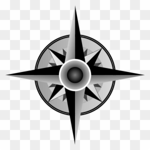 Compass Rose Icon - Nautical Navigation Symbol for Web & Design