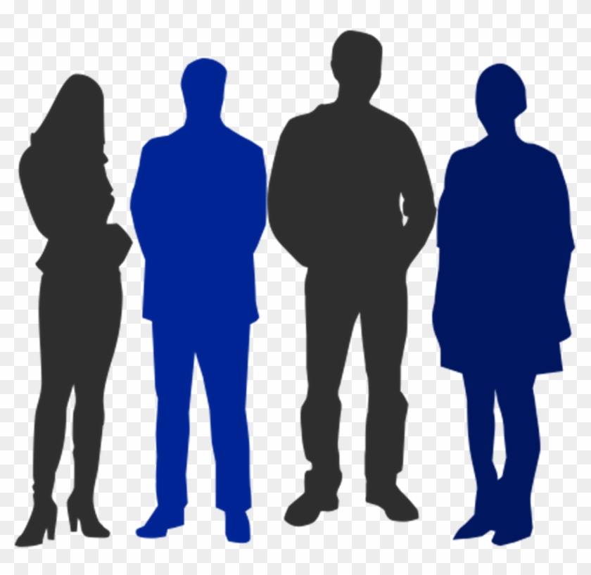 Diverse Team Silhouettes - Professional Group Illustration