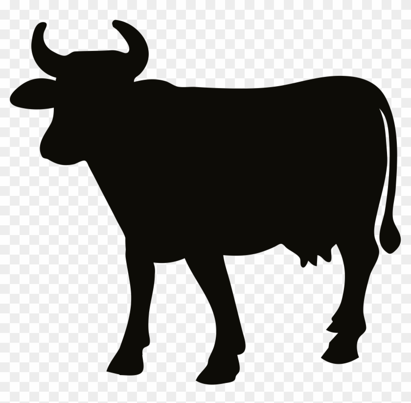 Illustration Of A Cow Silhouette Seen From The Side Stock - Clip Art ...