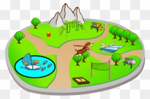 Fun Outdoor Playground Scene for Kids - Illustration & Design Inspiration
