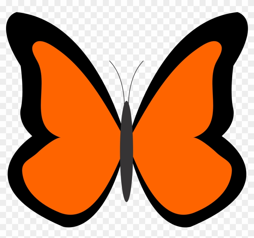 Vibrant Orange Butterfly Clipart - Free PNG Download