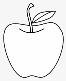 Apple Illustration - Clean Line Art for Educational and Design Use