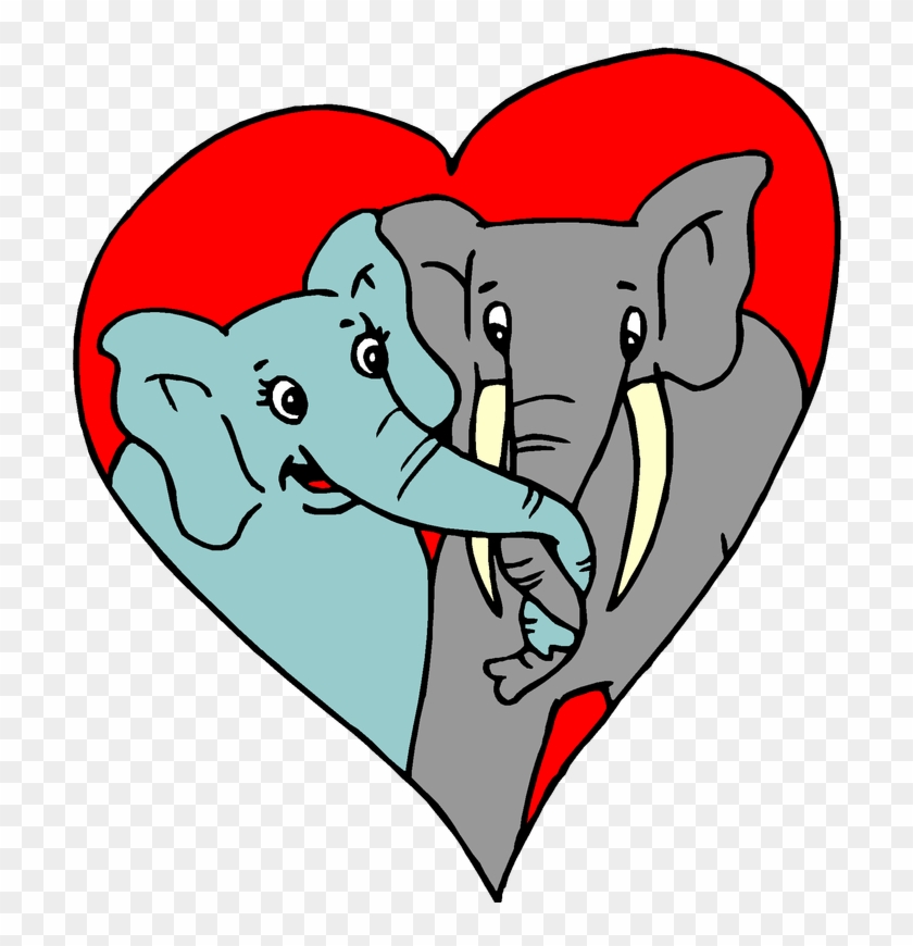 Premium Vector Cute Elephant With Hearts Dreaming With His Eyes Clip Art Library 