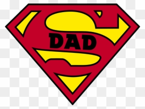 Superman-style shield logo with "DAD" in bold black letters on red and yellow background.