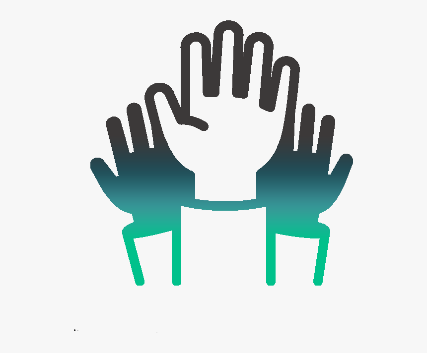 Unity and Support Symbol - Collaborative Hands Icon