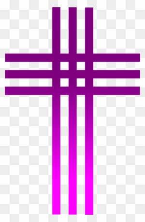 Stylized Gradient Cross Symbol - Modern Religious Iconography