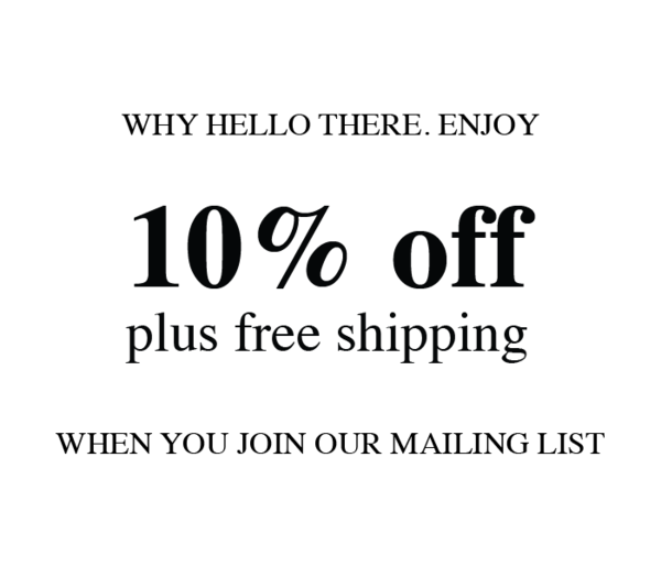 10% off plus free shipping promotional offer text on black background