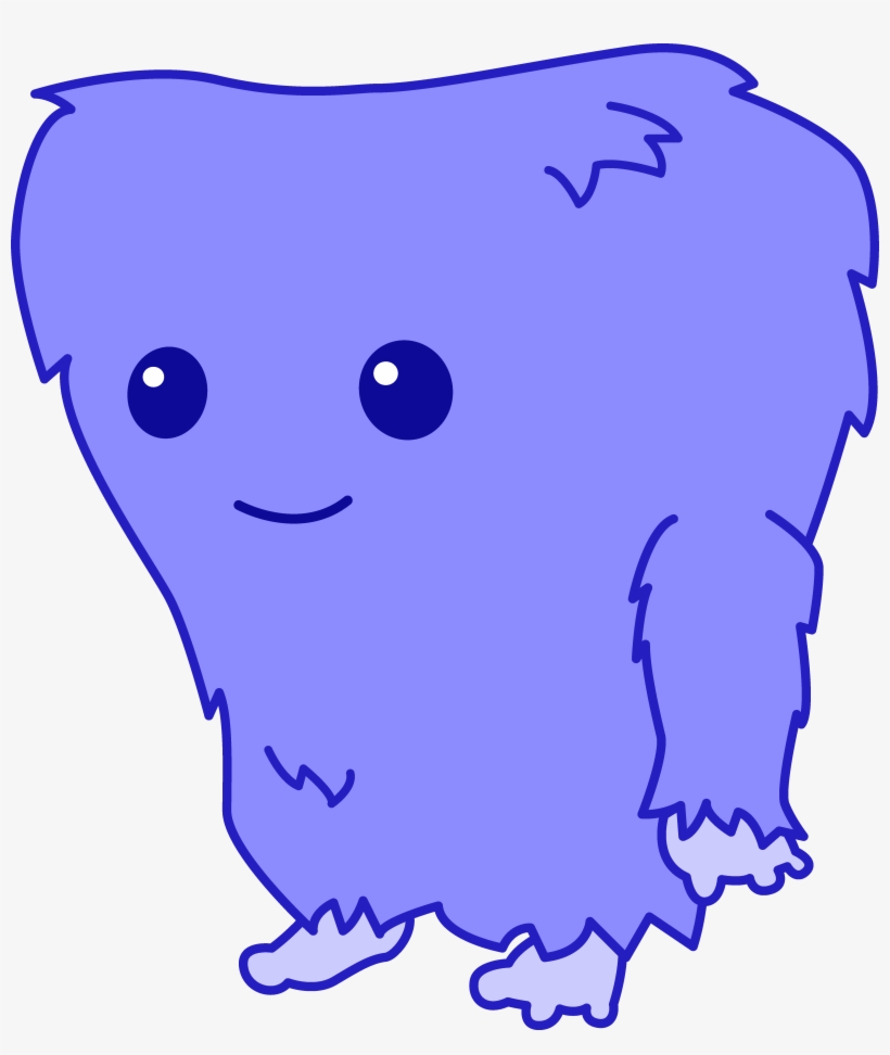 Blue Furry Monster Clipart - Free Download for Creative Projects