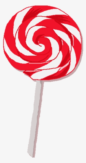 Red and White Swirled Lollipop Illustration | Sweet Candy Clipart