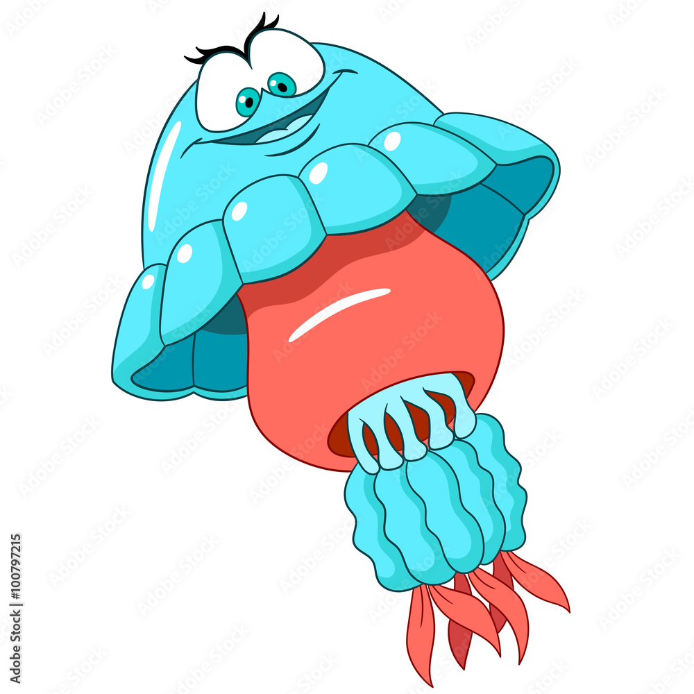 Fun Cartoon Jellyfish Illustration - Free Vector Clipart for Kids & Education