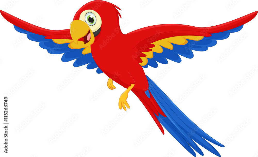 Flying Cardinal Bird Stock Illustration - Download Image Now