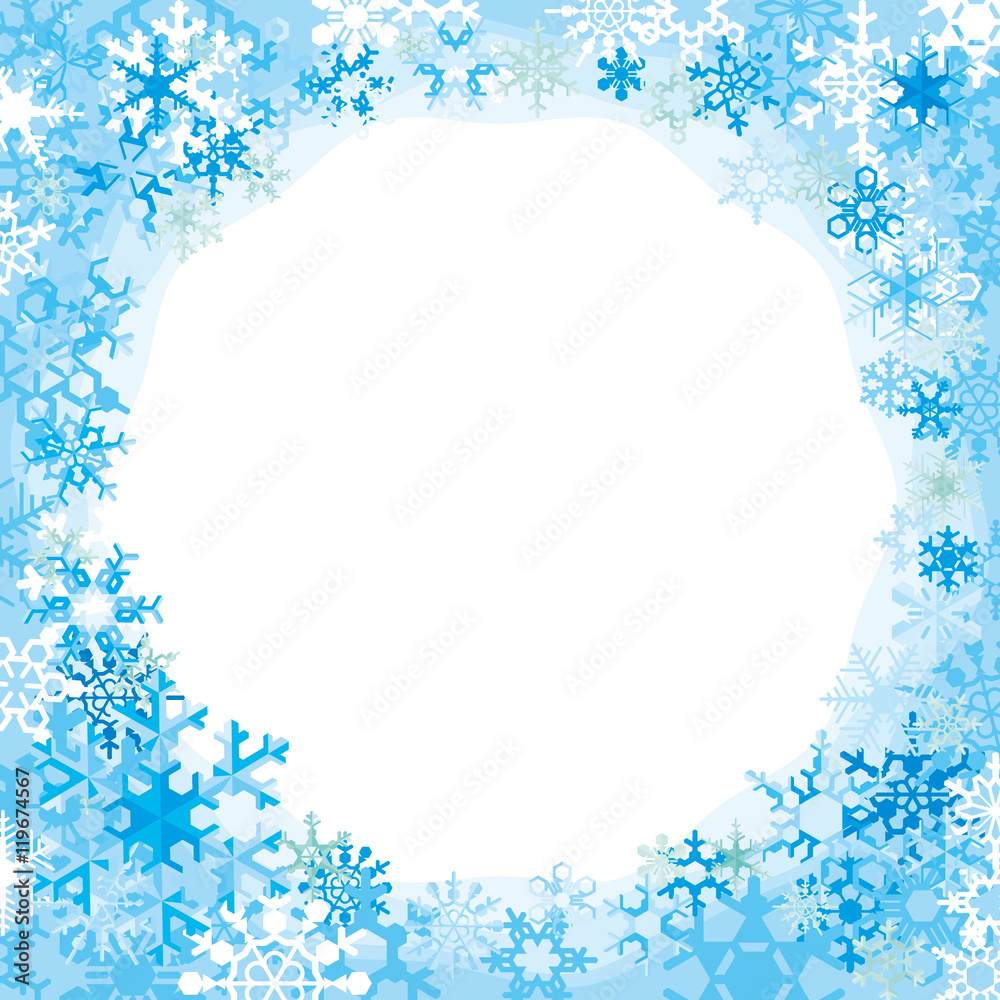 Winter Snowflake Frame Background - Free Download & Usage