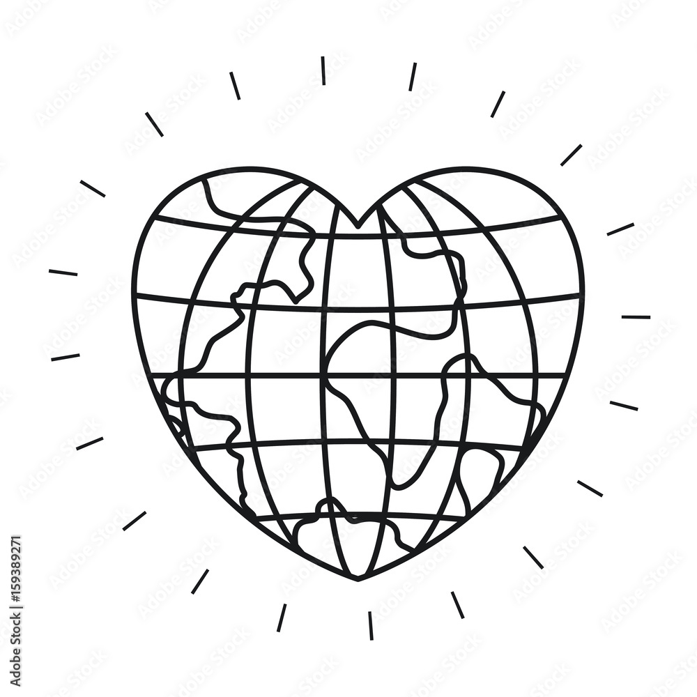 Heart Globe Clip Art