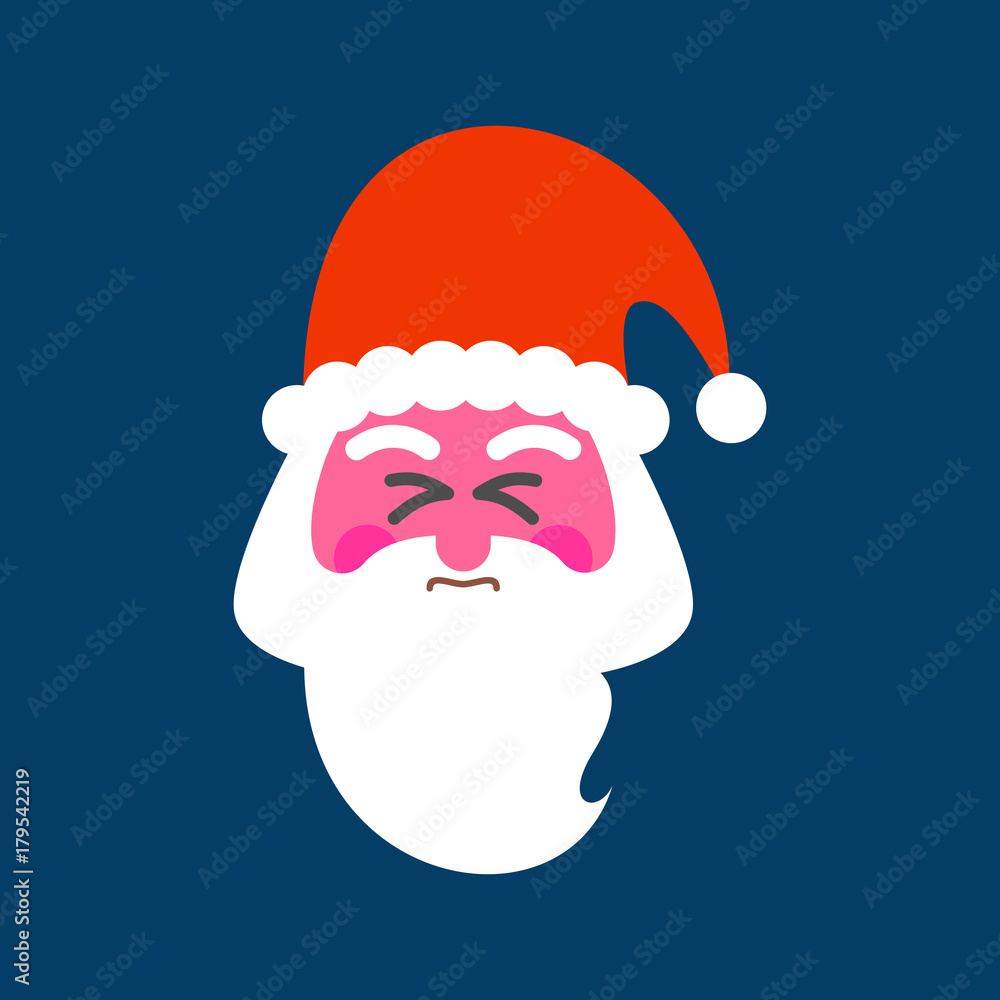 Sad Santa Claus Emoji - Express Disappointment or Fatigue This Holiday Season
