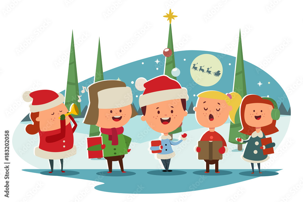 Christmas Carolers - Cartoon - Free Transparent PNG Clipart Images ...