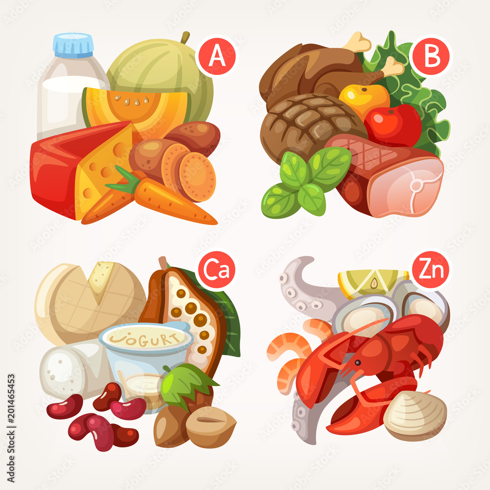 Minerals In Food Concept Royalty Free Svg Cliparts Vectors And Clip Art Library 4624