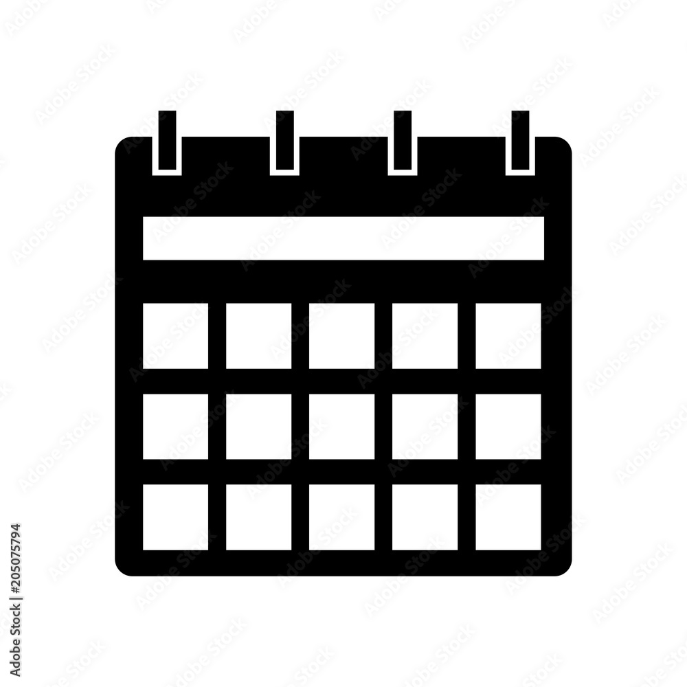 calendar clip art black and white