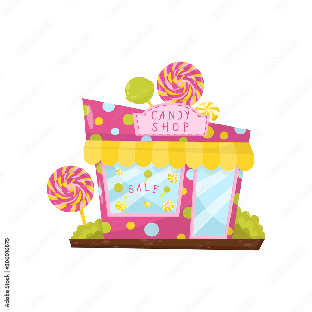 Sweet Candy Shop Illustration - Fun & Vibrant Storefront Design