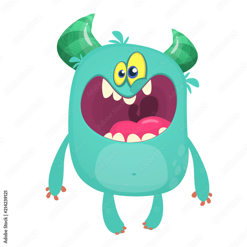 Cute Monster Cartoon Illustration - Free Vector Graphic for Kids’ Content