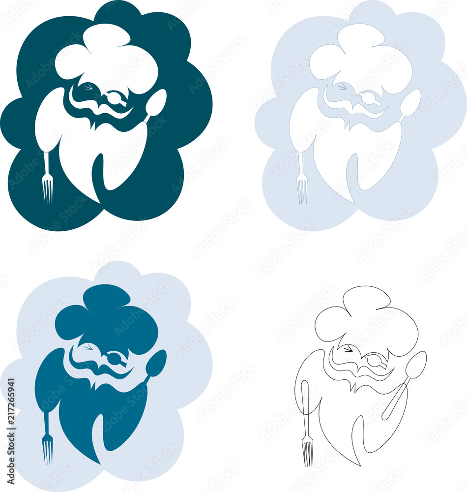 Chef Logo Design Variants - Professional Culinary Branding Icons