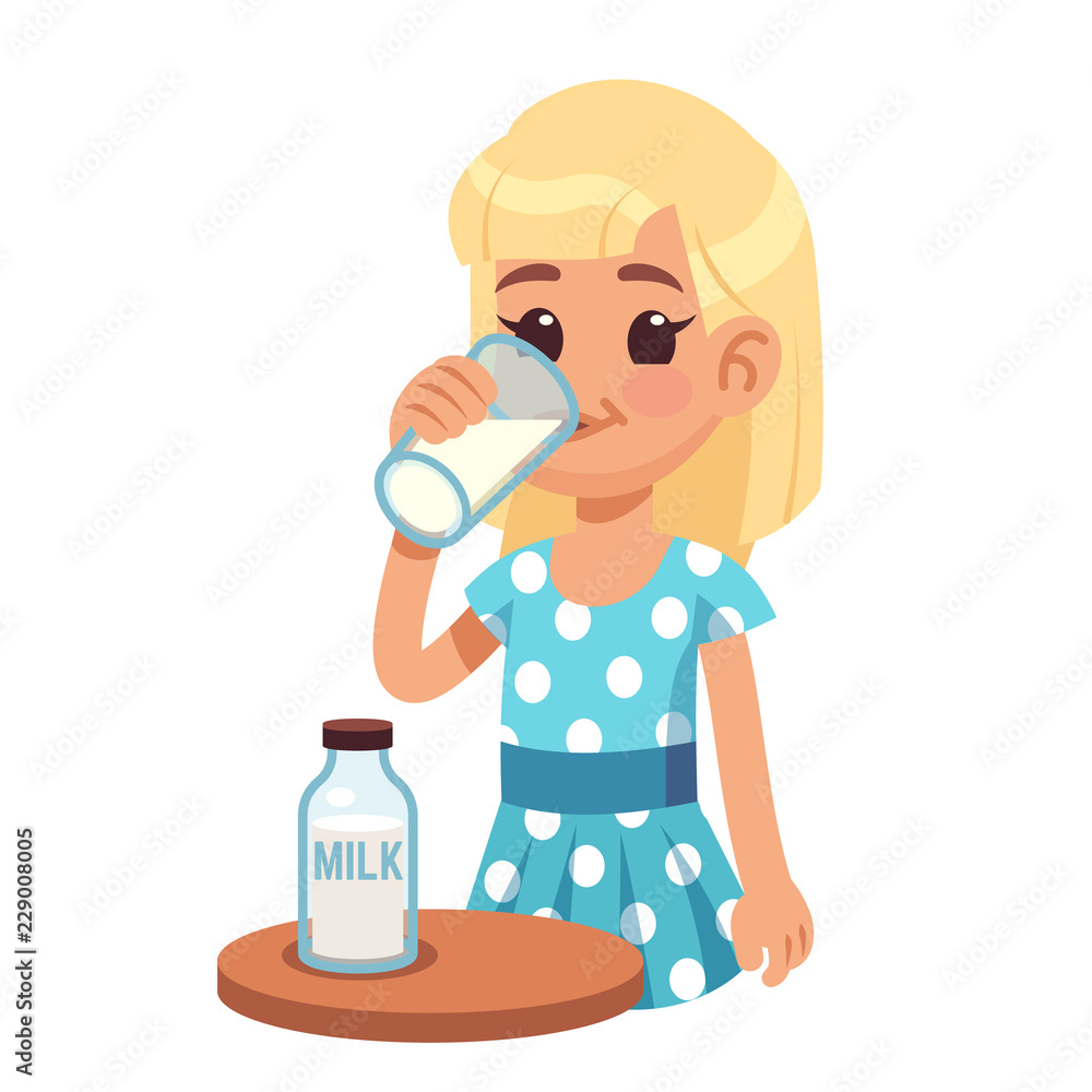 Healthy Kids Drinking Milk - Nutritious Beverage for Growth