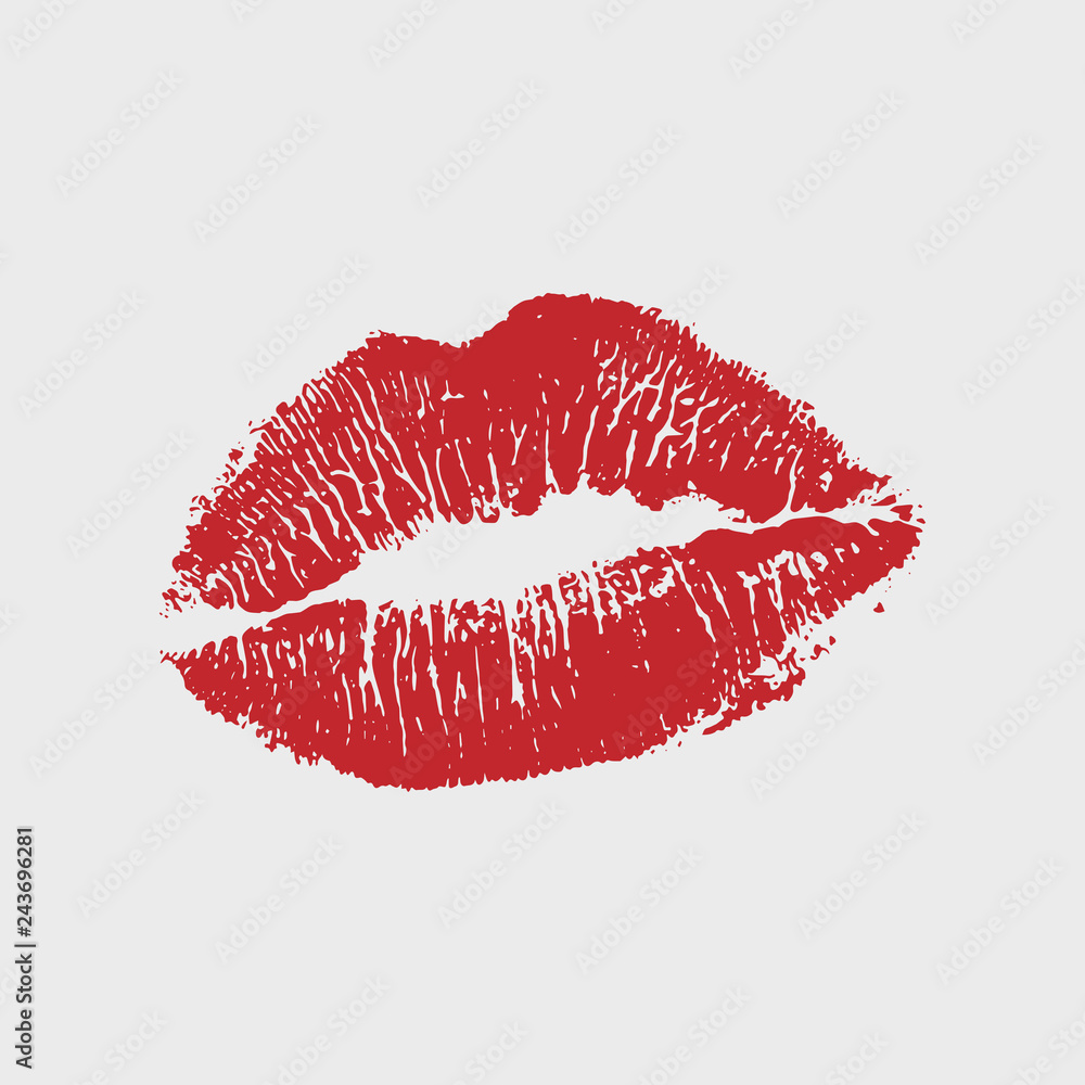 Red Lips Kisses Lips Clipart Custom Invitations Clip Art Digital Download Lipstick Stain