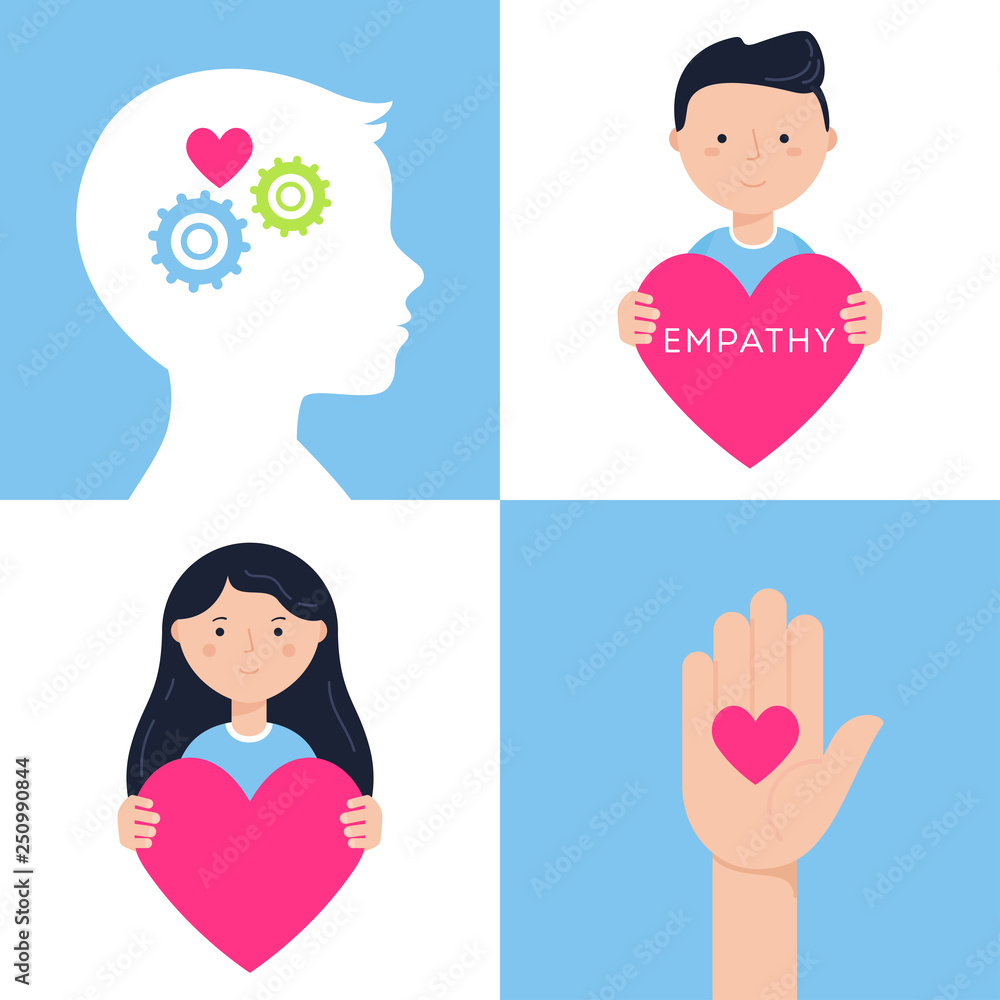 Empathy Illustration Set - Visual Concepts for Emotional Intelligence & Compassion