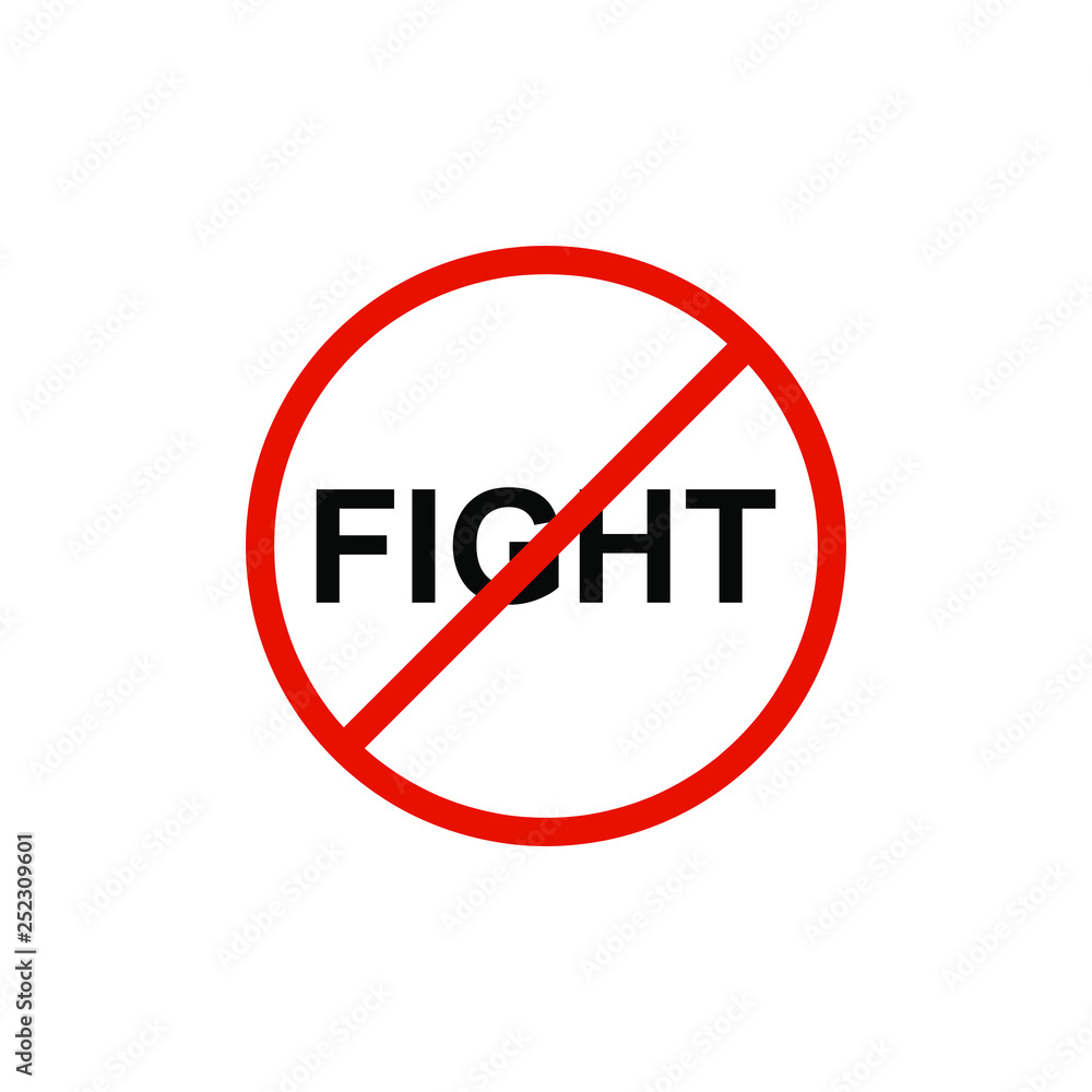 no fighting sign