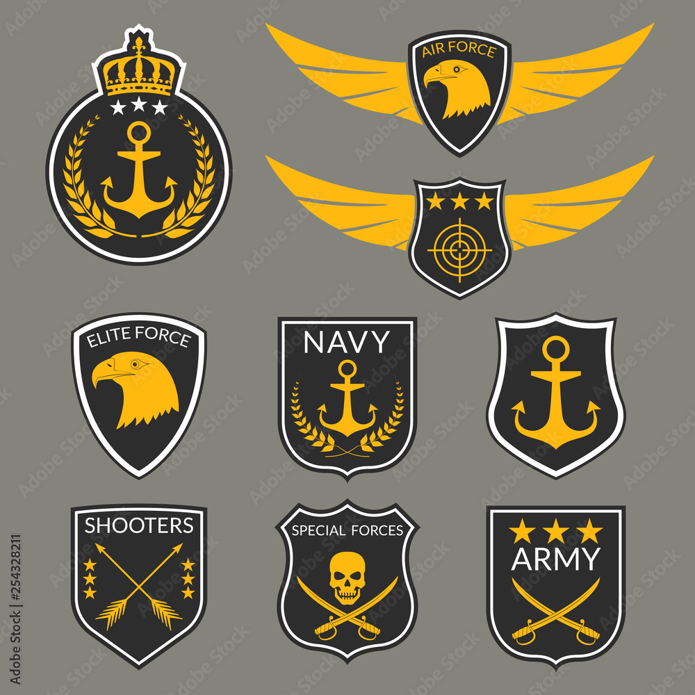 Special Ops Military Patch Set Stock Illustration - Download Image