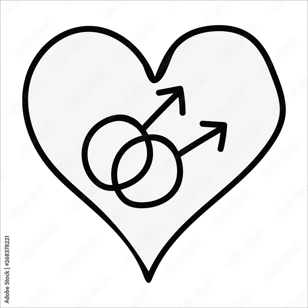 Vector Male Gay Symbol On White Background Stock Illustration Clip Art Library