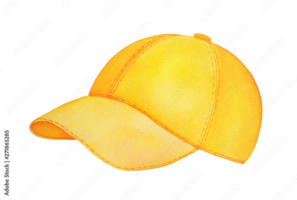 Yellow Baseball Cap Watercolor Illustration High Quality Clipart Yellow Baseball Cap Watercolor Illustration High Quality Clipart