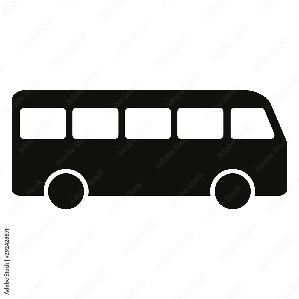 Bus Icon - Simple Vector Illustration for Transport & Travel Websites