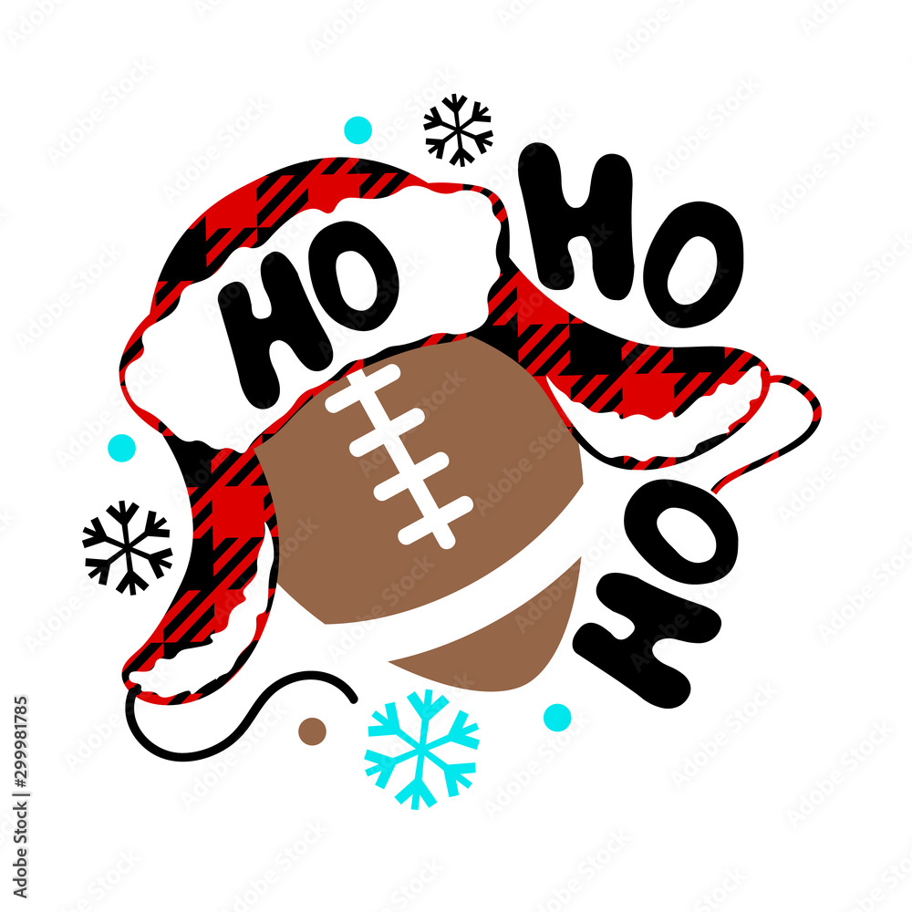 Holiday Football Fun - Christmas-Themed American Football Design