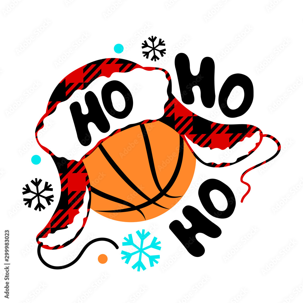 Holiday Basketball Design - Festive Sports Illustration for Christmas
