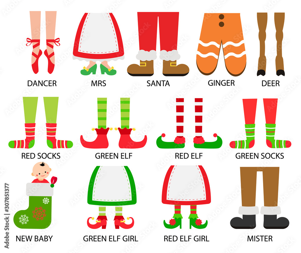 Christmas Slippers, Christmas Feet, Clipart By GABZ Studio - Clip Art ...