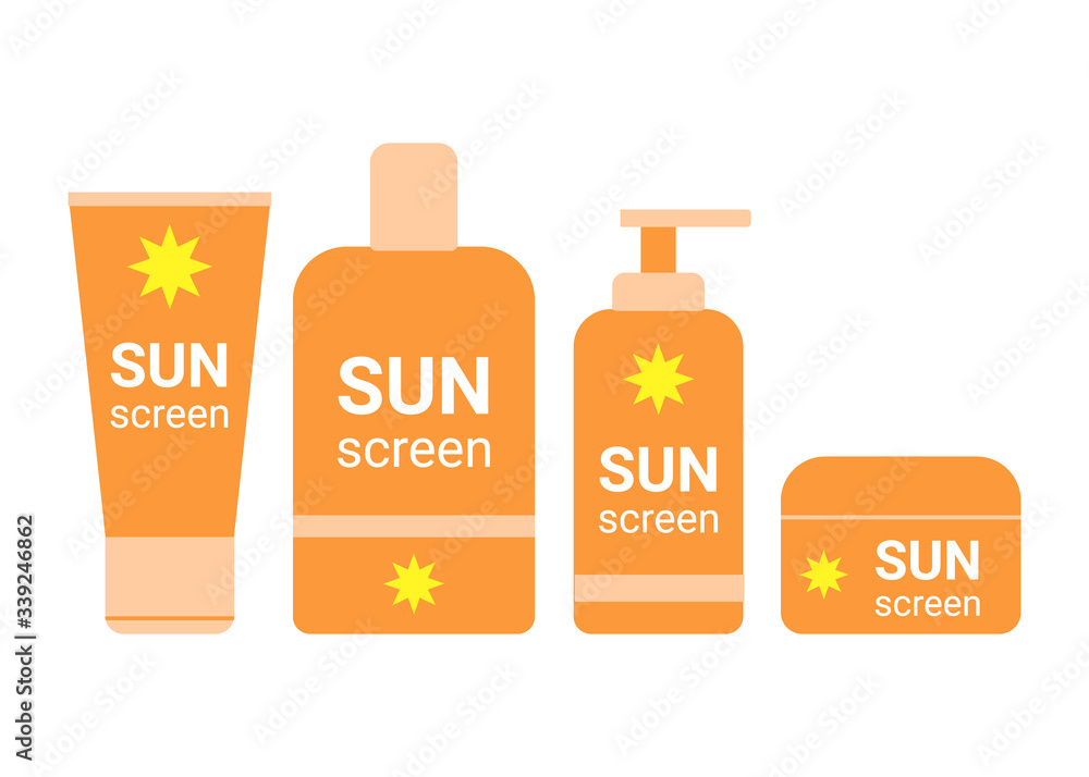 sunscreen bottles - Clip Art Library