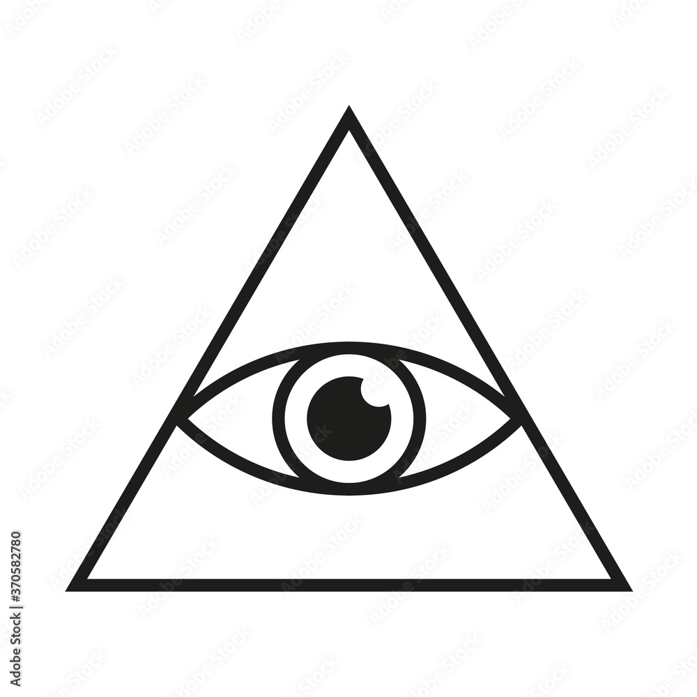 Human World Eye In Triangle Shape Stock Illustration Download Clip