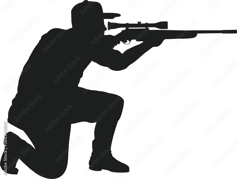 Sniper Silhouette Vector - Free Download for Tactical Design Projects