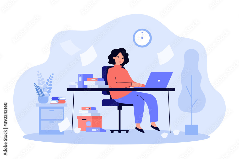 Overwhelmed Employee at Work - Burnout and Productivity Challenges