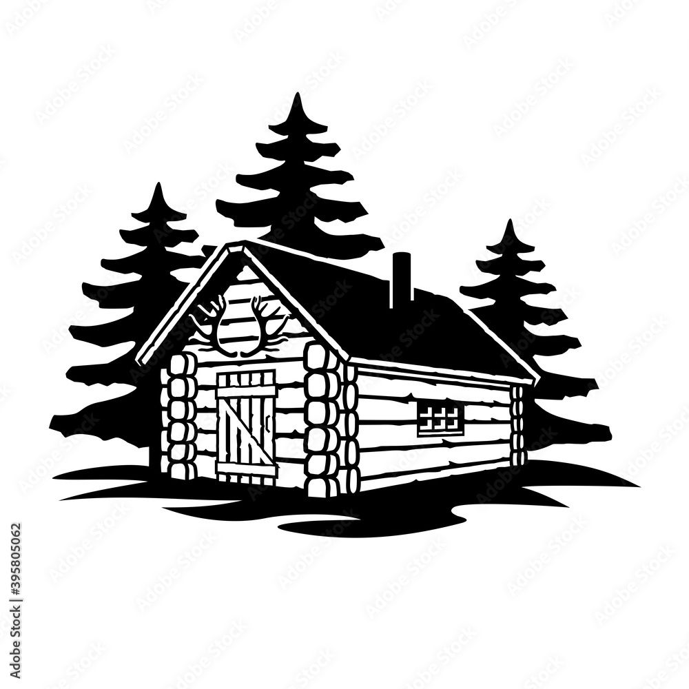 Log Cabin Coloring Page | Clipart Panda - Free Clipart Images - Clip ...