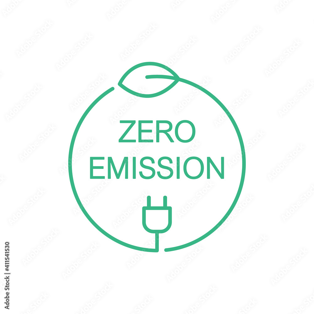 Zero Emission Symbol - Clean Energy & Sustainability Icon
