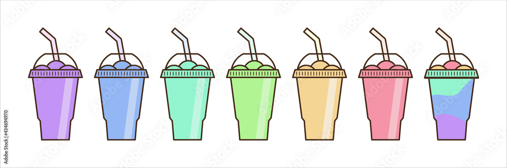 Colorful Smoothie Cup Illustration - Free Vector Graphic for Beverage Brands