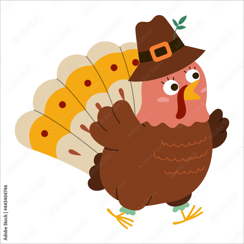 Festive Thanksgiving Turkey Illustration - Free Download & Use
