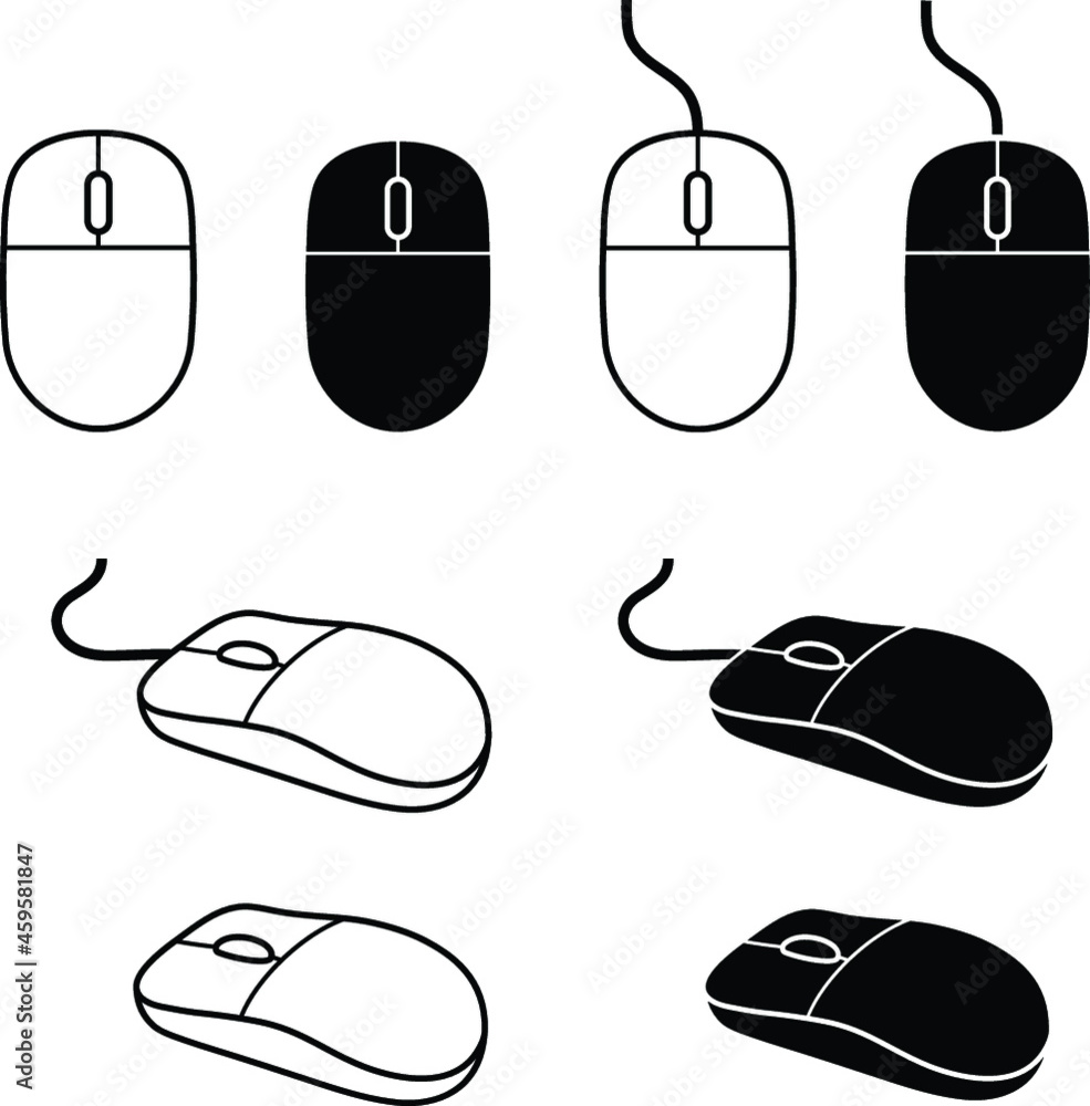 computer mouse vector image