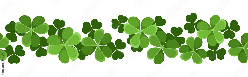 St. Patrick’s Day Clover Border - Free Vector Illustration