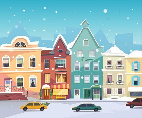 Christmas Street Stock Illustrations – 17,741 Christmas Street - Clip ...