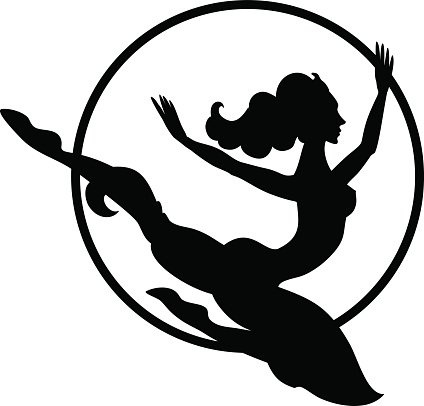 Silhouette of a graceful female dancer mid-leap inside a circular frame, evoking elegance and motion.