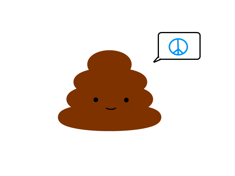 Peaceful Poop Emoji - Cute & Whimsical Illustration for Fun Content