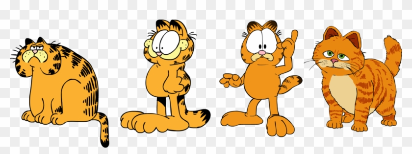 Garfield Cat Illustrations - Classic Cartoon Character Poses
